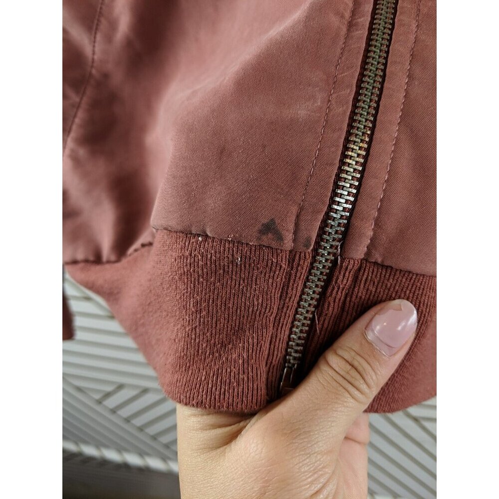 American Apparel Women's Zip Up Jacket Orange Size Large READ - Picture 4 of 8